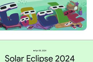 El Doodle de Google, inspirado en el eclipse solar de este 8 de abril