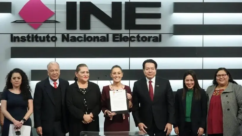 ¡Claudia Sheinbaum se registró como candidata presidencial de Morena, PVEM y PT ante el INE!