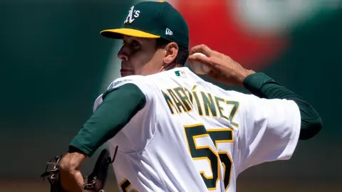 Adrián Martínez: Cargó con la derrota de Athletics ante Giants, a pesar de buena salida