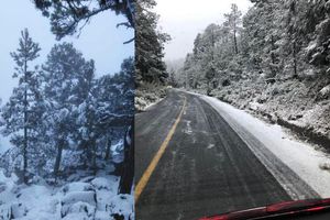 ¿Quién dijo frío? Reportan caída de nieve en zonas altas del Estado de México