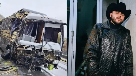 Músicos de Gerardo Ortíz sufren aparatoso accidente cuando iban rumbo a Puebla