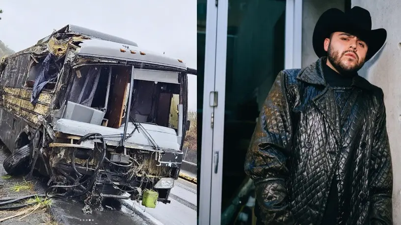 Músicos de Gerardo Ortíz sufren aparatoso accidente cuando iban rumbo a Puebla