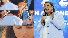 Xóchitl Gálvez es apodada #LadyChicles luego de escupir goma de mascar en mano de su asistente