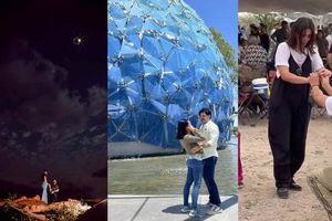 ¡Qué románticos! Novios aprovecharon el Eclipse Solar para pedir matrimonio