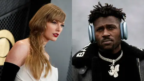 Antonio Brown comparte foto creada con IA besándose con Taylor Swift