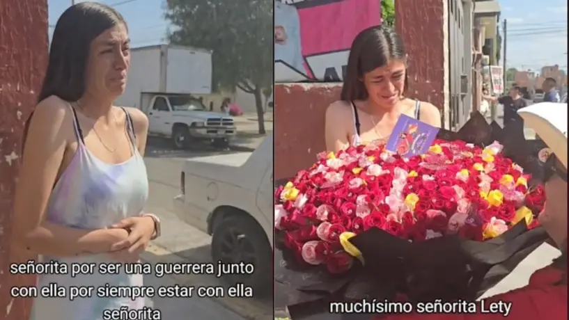 El Patrón sorprende con flores y dinero a la mamá de Mildred, pequeña que murió de cáncer