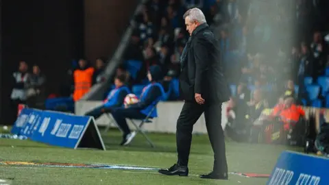 Afición y equipo de Mallorca, rendidos ante 'Don Javier Aguirre'