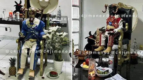 ¡Ay, nanita! Encuentran oootro altar satánico en predio cateado por la policía