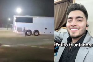 Vocalista de La Arrolladora casi es olvidado por el camión de la agrupación