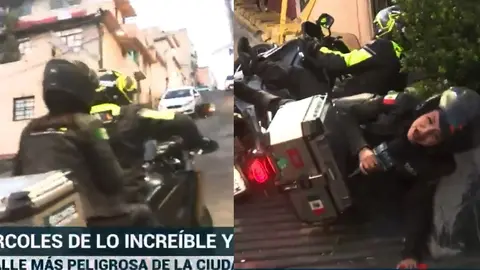 Reportera cae en plena transmisión en ‘La Bajada de la Muerte’ ¿Cómo se encuentra de salud?