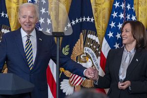 Kamala Harris alza la mano para reemplazar al Presidente de Estados Unidos, Joe Biden