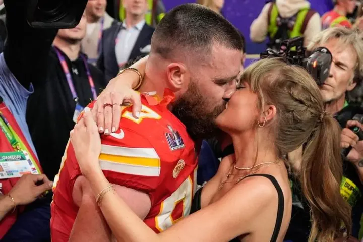 El festejo de Taylor Swift y Travis Kelce | AP