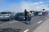 Megacarambola de 18 vehículos provoca caos en la autopista Naucalpan-Toluca