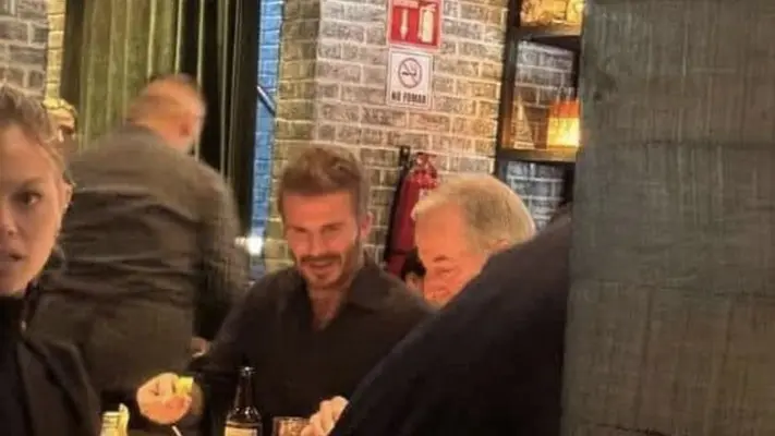 David Beckham fue captado en restaurante de Monterrey tomando cerveza mexicana