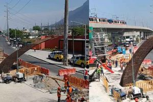 Colapsa una estructura en el Metro de Monterrey