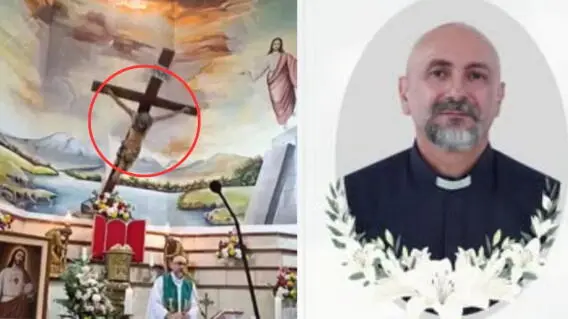 Los asistentes intentaron auxiliar al sacerdote inmediatamente después del accidente y solicitaron una ambulancia./ Captura de pantalla