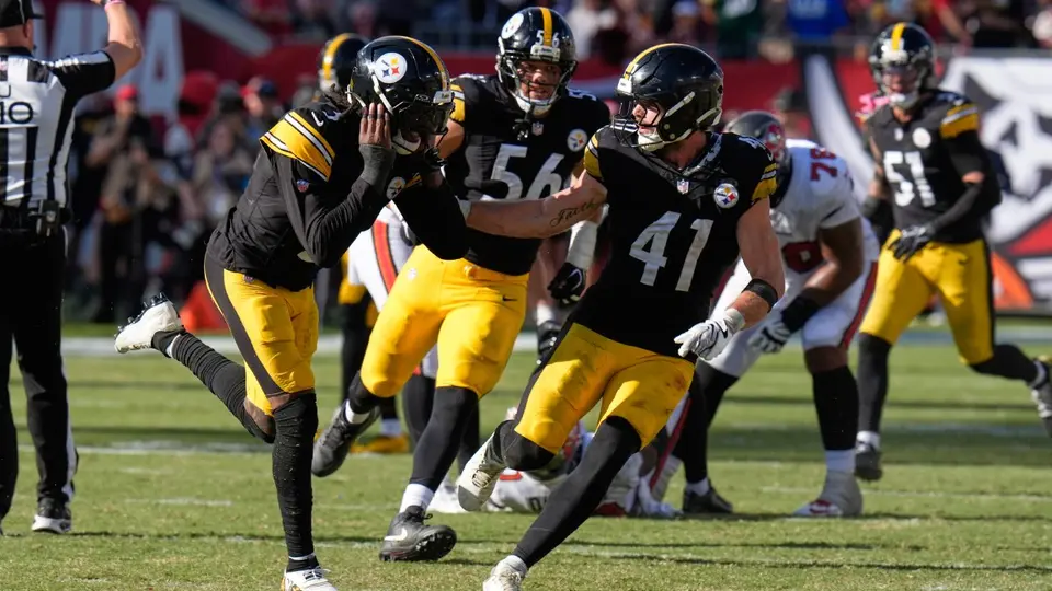 Jugadores de Steelers en celebración ante los Buccaneers | AP