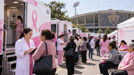 UNAM instala Megacentro de Salud Mamaria con estudios gratis