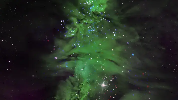 NASA revela imagen de un “árbol de Navidad cósmico” captado en el espacio