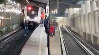 VIDEOS / Caos en el Metro CDMX: Hombres bajan a las vías en las Línea B y Línea 2
