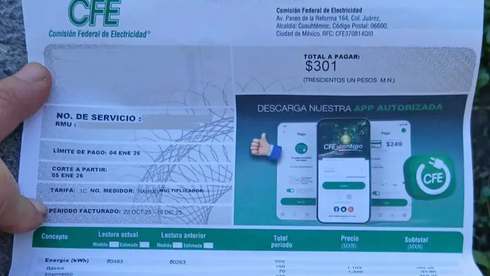 CFE 2026: ¿Por qué debes cambiar el nombre del recibo de luz? Evita problemas