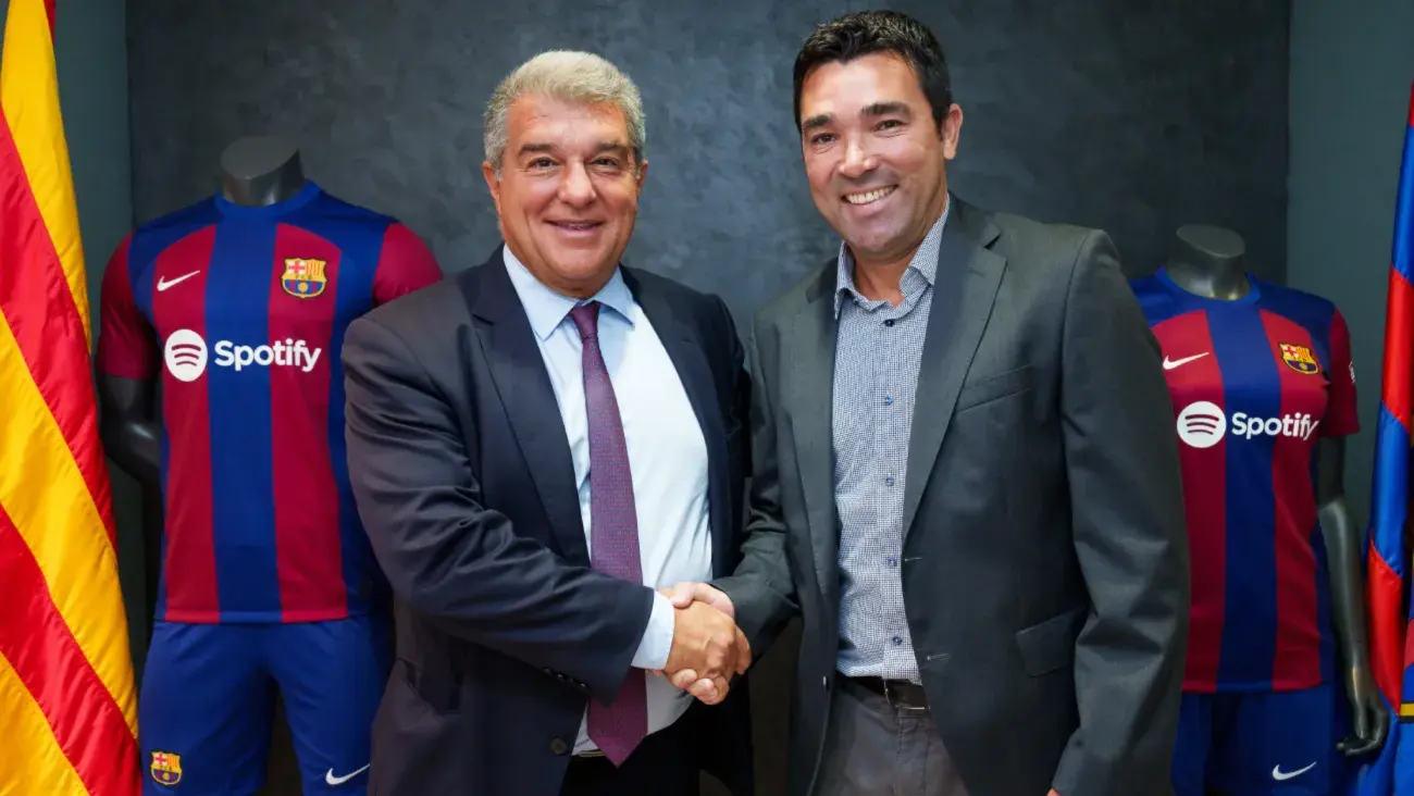 Deco junto a Joan Laporta | fcbarcelona.es