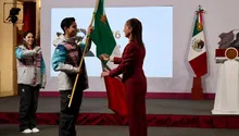 Presidenta Claudia Sheinbaum realiza primer abanderamiento presidencial para Juegos de Olímpicos de Invierno