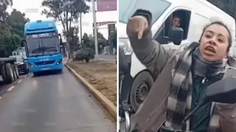 VIDEO: Lady Mexibús causa caos por negarse salir del carril exclusivo en Ecatepec