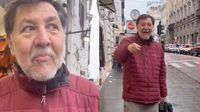 Video: Fernández Noroña agrede a ciudadano en Roma, le golpea el celular y defiende a Maduro
