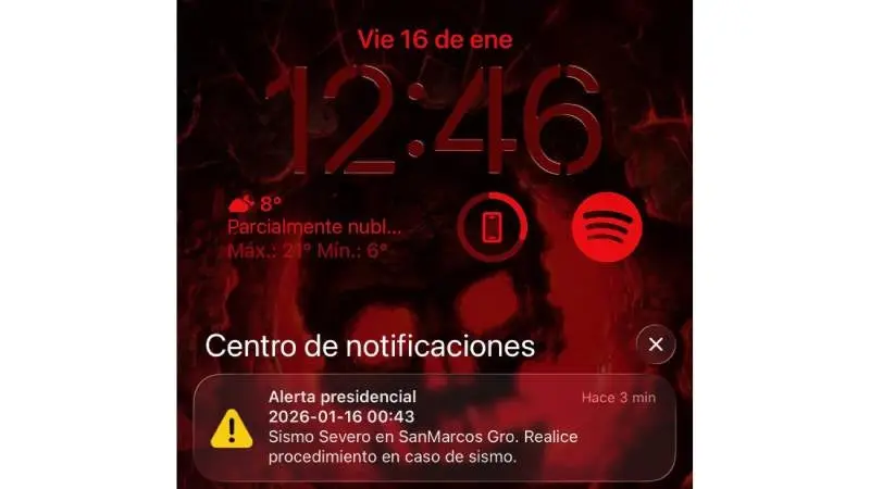 Mensajes de emergencia dependen de la cobertura de red y configuración de cada celular. / X: @EG_wicho