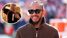 Lewis Hamilton celebra triunfo de los Denver Broncos en los Playoff de la NFL