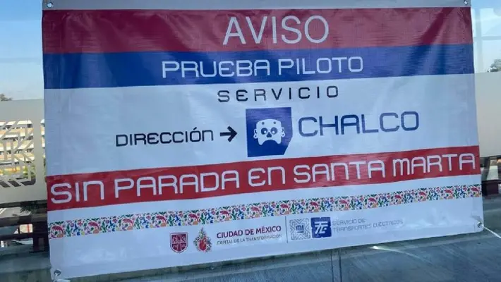 Arranca prueba del trolebús elevado que conectará Chalco con Constitución de 1917