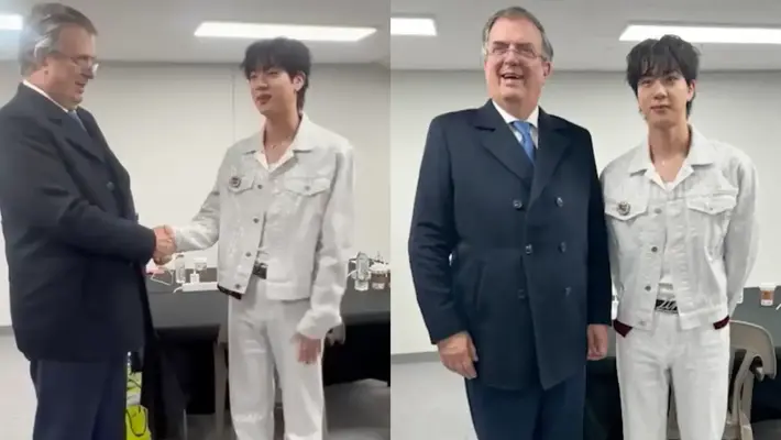 ¡El fan número 1 de BTS! Marcelo Ebrard y su momento con Jin