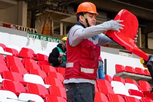 Estadio Banorte se pinta de Rojiblanco y presume sus avances a semanas de la reinauguración