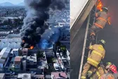 VIDEO: Incendio en Ecatepec consume bodega y moviliza a cuerpos de emergencia