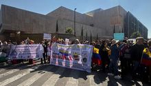 Venezolanos protestan en CDMX tras detención de Nicolás Maduro