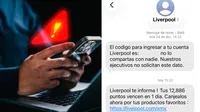 ¿Liverpool te escribió por SMS? Ojo con este link falso