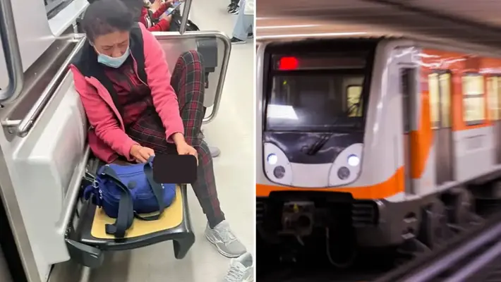Pasajera se corta las uñas en pleno vagón del Metro CDMX y provoca indignación