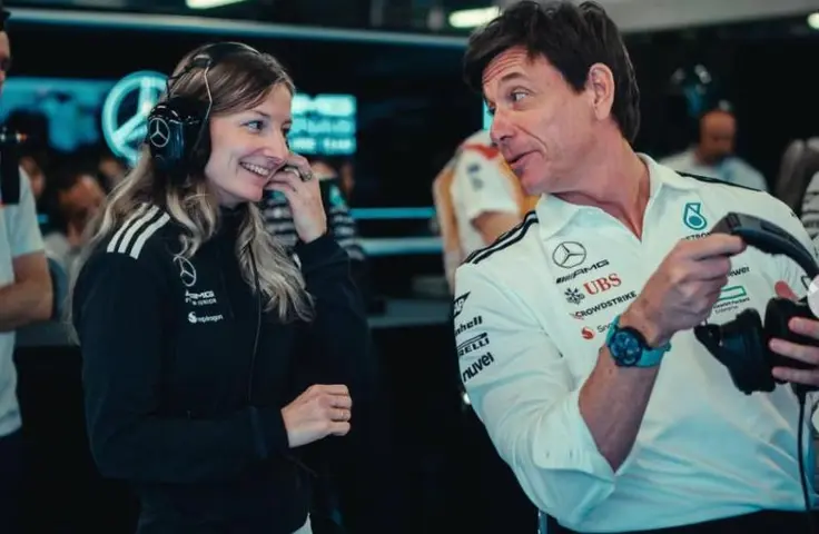 Doriane Pin con Toto Wolff | @dorianepin