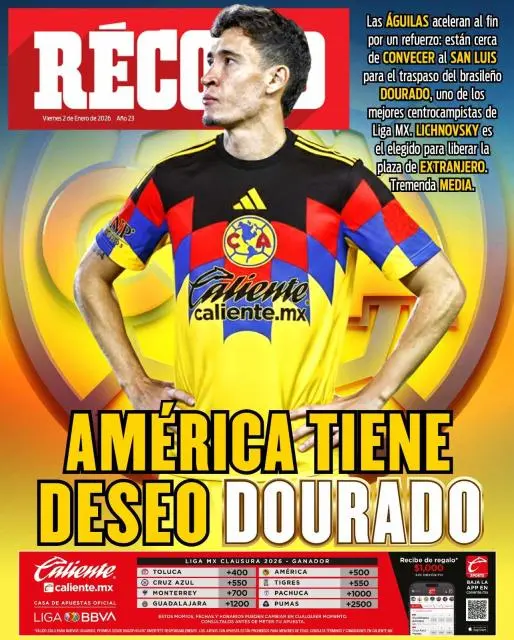 Portada RÉCORD 02 de enero de 2026