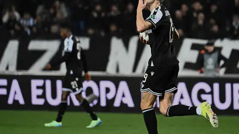 Jeremejeff tras anotar al Celta | AP