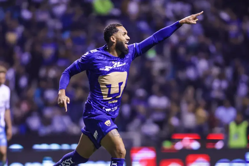 Juninho festeja un gol con Pumas en el Clausura 2026 | MEXSPORT
