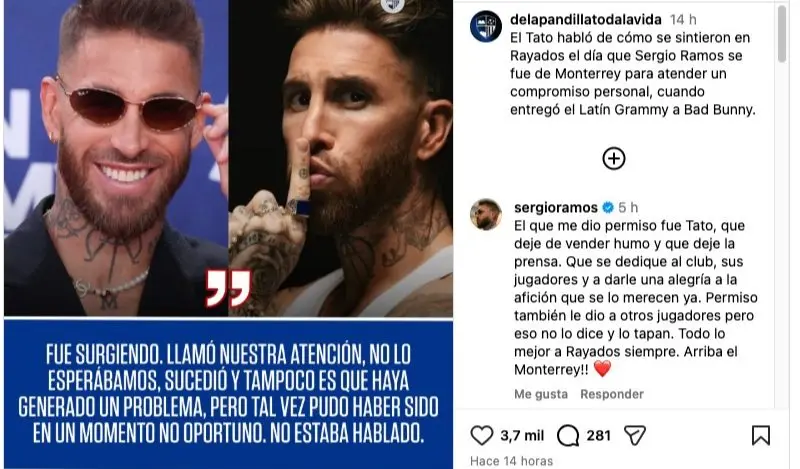 Sergio Ramos responde a Tato Noriega | CAPTURA
