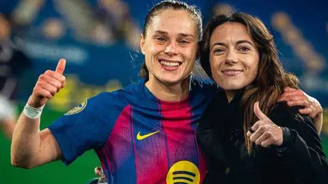 Ewa Pajor y Aitana Bonmatí I X:@FCBfemeni