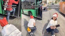 VIDEO: Therians intentan subirse al transporte público, pero chófer se los impide