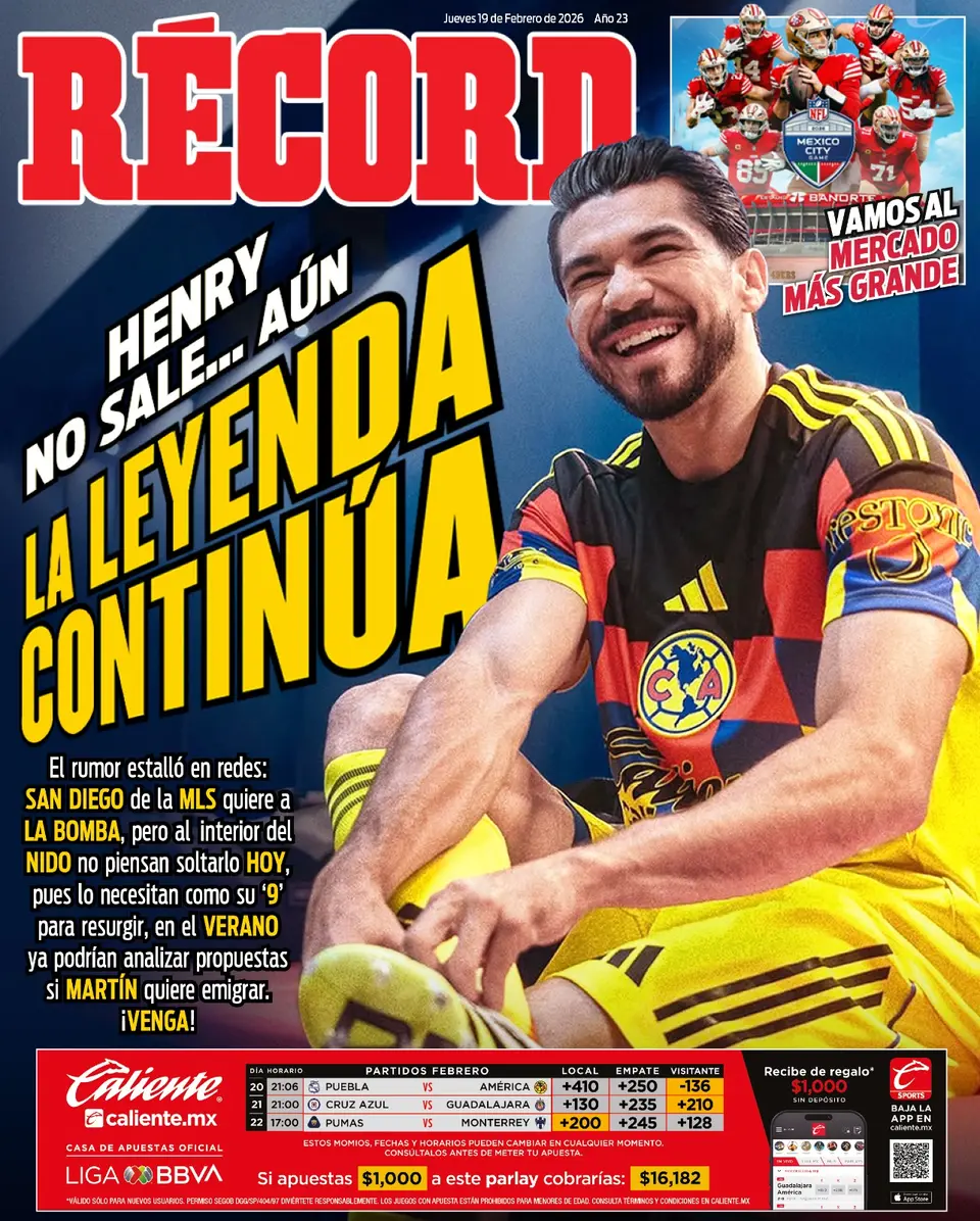 Portada RÉCORD 19 febrero 2026