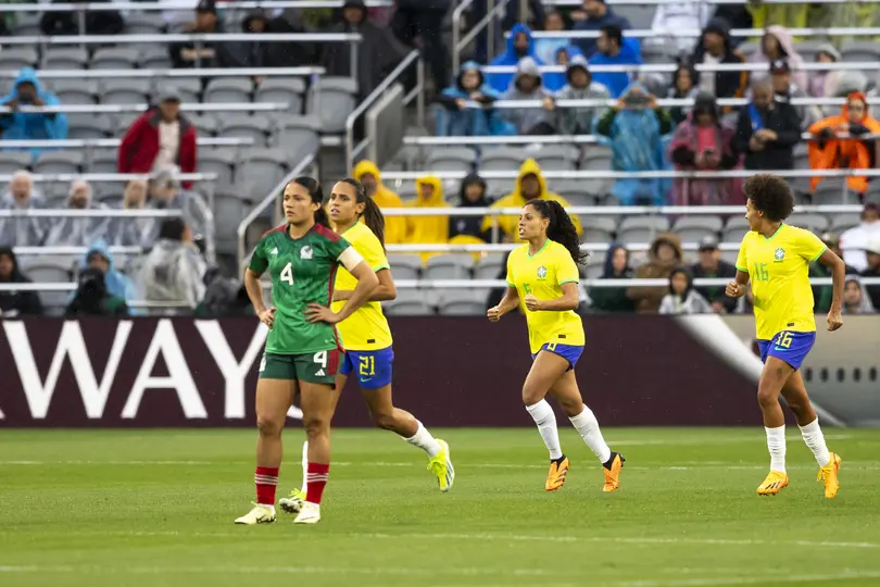 Brasil celebra su gol ante México en la Copa Oro Femenina 2024 | IMAGO 7