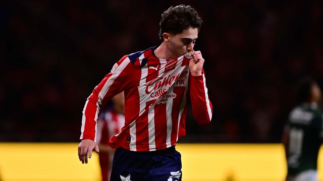 Brian Gutiérrez celebrando el gol anotado ante León | MEXSPORT