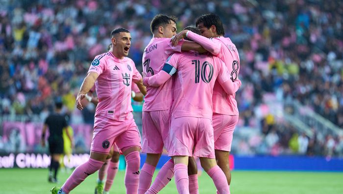 Jugadores de Inter Miami festejado su gol en Concachampions ante Nashville | MEXSPORT