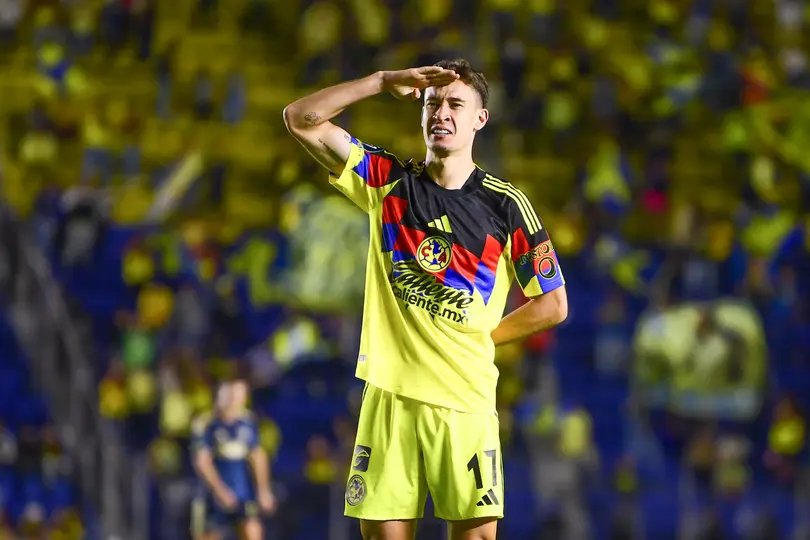 Rodrigo Dourado celebrando su gol con América en la Liga de Campeones de la CONCACAF I MEXSPORT